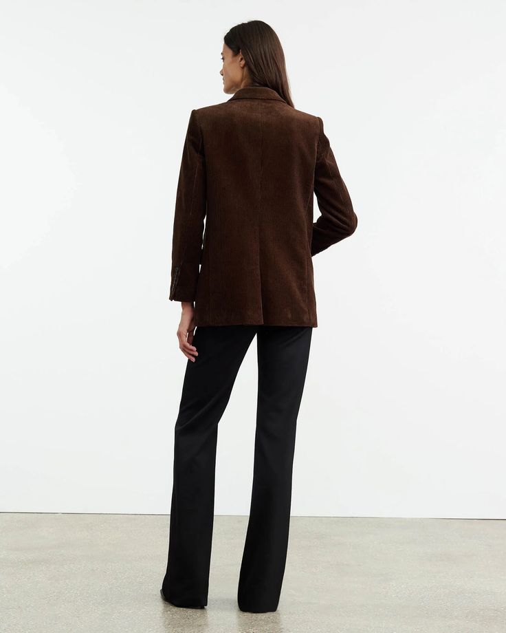 DIANE BLAZER – Nili Lotan Formal Brown Blazer With Double Button Closure, Luxury Fall Blazer With Button Cuffs, Elegant Brown Blazer With Button Cuffs, Double-breasted Blazer With Welt Pockets For Fall, Fall Double-breasted Blazer With Welt Pockets, Fall Office Suits With Button Cuffs, Fall Business Suits With Button Cuffs, Timeless Long Sleeve Blazer With Button Closure, Semi-formal Fall Button-up Suits