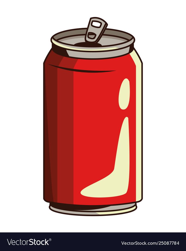 a red soda can with a clipping on the lid