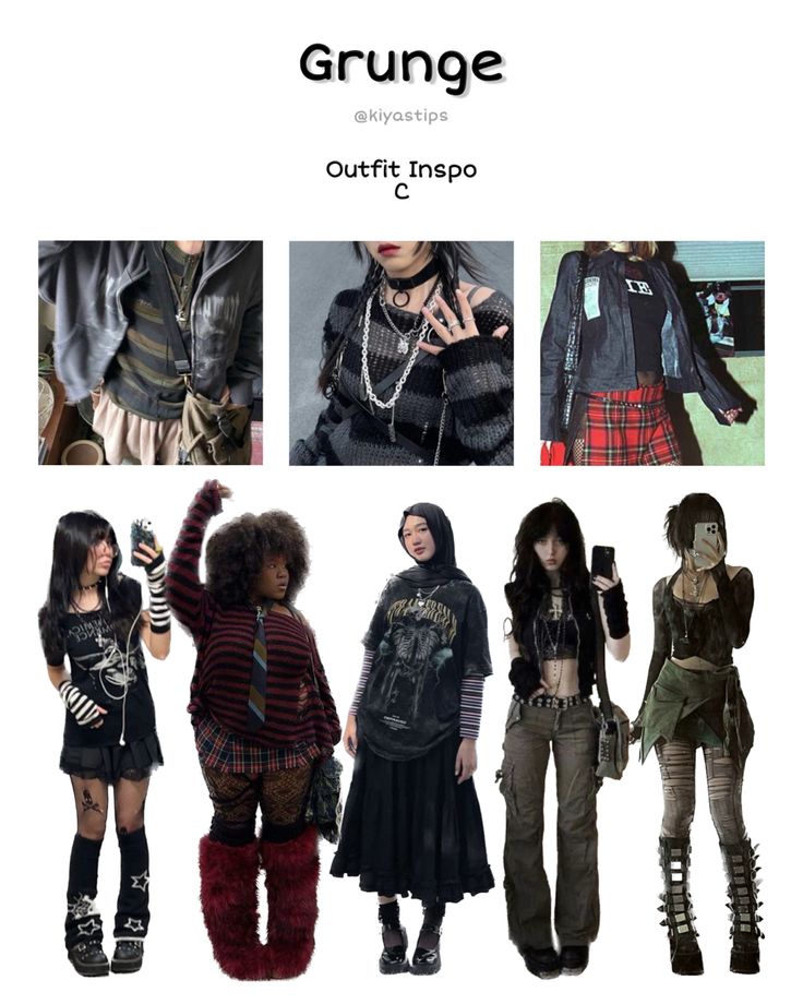 Grunge Asthetics Outfit, 2024 Grunge Aesthetic, Different Types Of Alternative Styles, Antique Grunge Fashion, 80 Grunge Outfits, Grunge Outfit Essentials, Styles Of Clothing Names Aesthetic, 90s Grunge Outfits Aesthetic, Darkcore Outfits