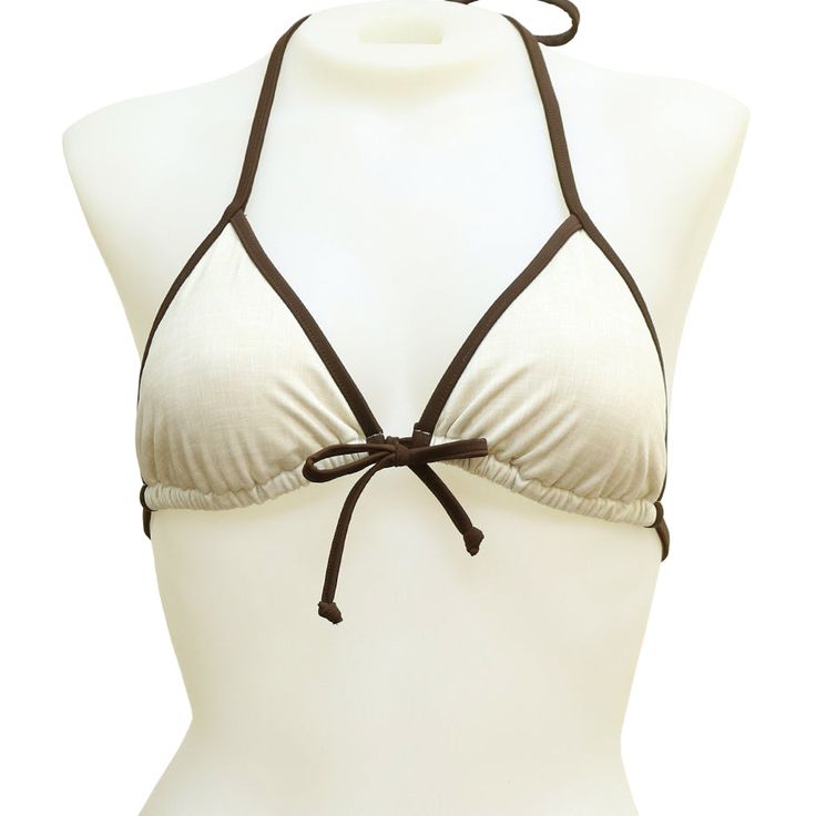 Removable front bow, ties at neck & back. Bandeau Tankini, Buy Linen, Cute Bathing Suits, Swim Tankini, Cute Swimsuits, Beach Days, Dream Clothes, Swim Top, Bow Ties