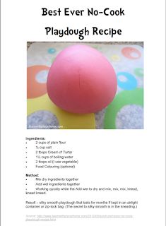 the best ever no - cook playdough recipe