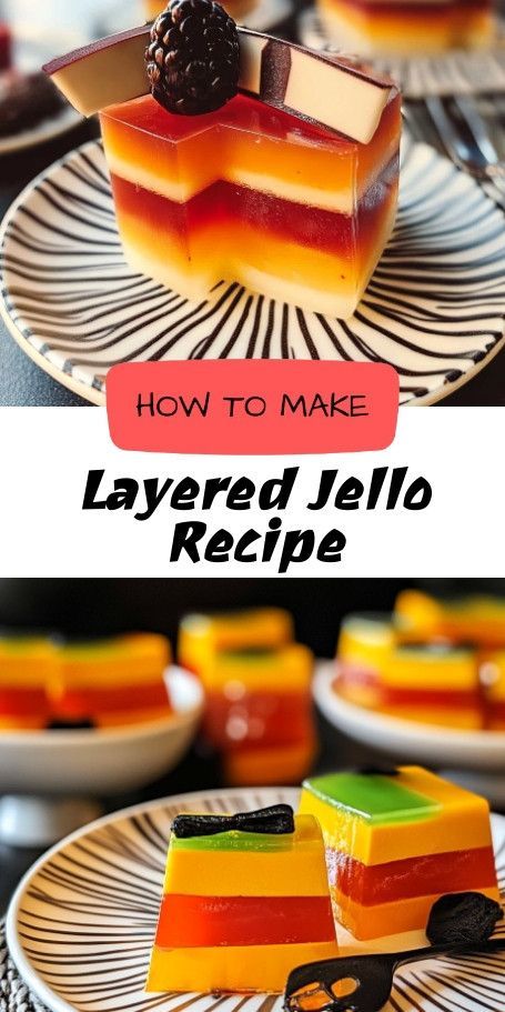 how to make layered jello recipe on a plate