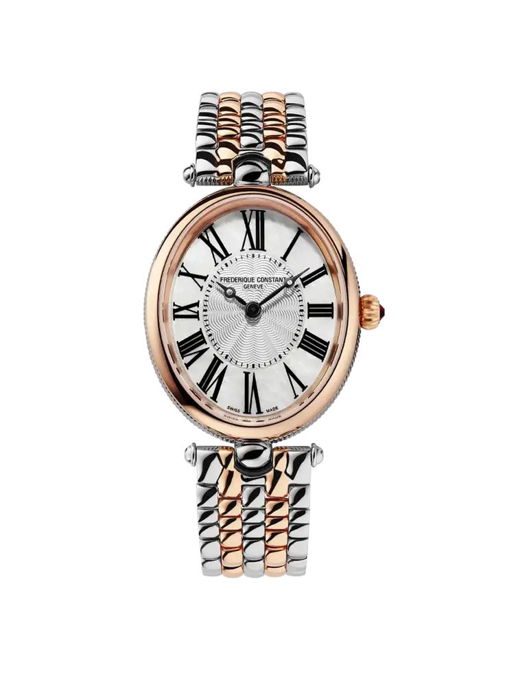 Frederique Constant Classics Art Deco Oval Virtual Consultation, Art Deco Watch, Frederique Constant, Timeless Watches, Black Hands, Oval Face, White Brass, Roman Numeral, Two Tone Watch