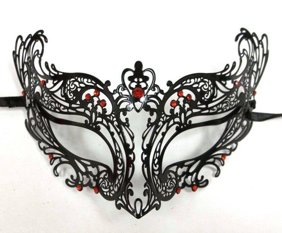 Cat Masquerade Mask, Masquerade Mask Black, Rhinestone Mask, Black Masquerade, Black Masquerade Mask, Metal Mask, Lady Cat, Ball Wedding, Party Mask