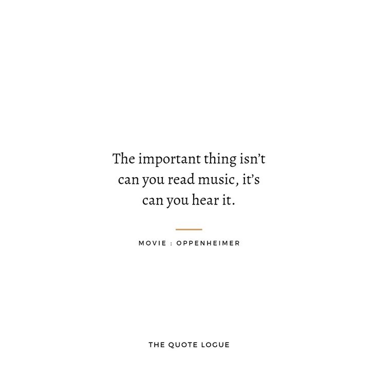 the quote is written in black and white with an orange border around it that reads,'the important thing isn't can you read music, it's can say if