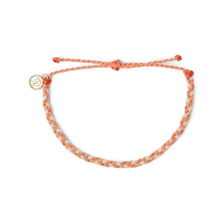 Feel the warmth of the sun with this bright accessory. Orange and white wax-coated strings are braided to create a delicate take on a classic style. Tech Accessories Gadgets, Live Life To The Fullest, Pura Vida Bracelets, White Bracelets, Handcrafted Bracelets, Braided Bracelet, Take A Shower, White Gifts, Pink Bracelet