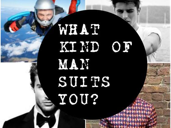 a collage of photos with the words what kind of man suits you?