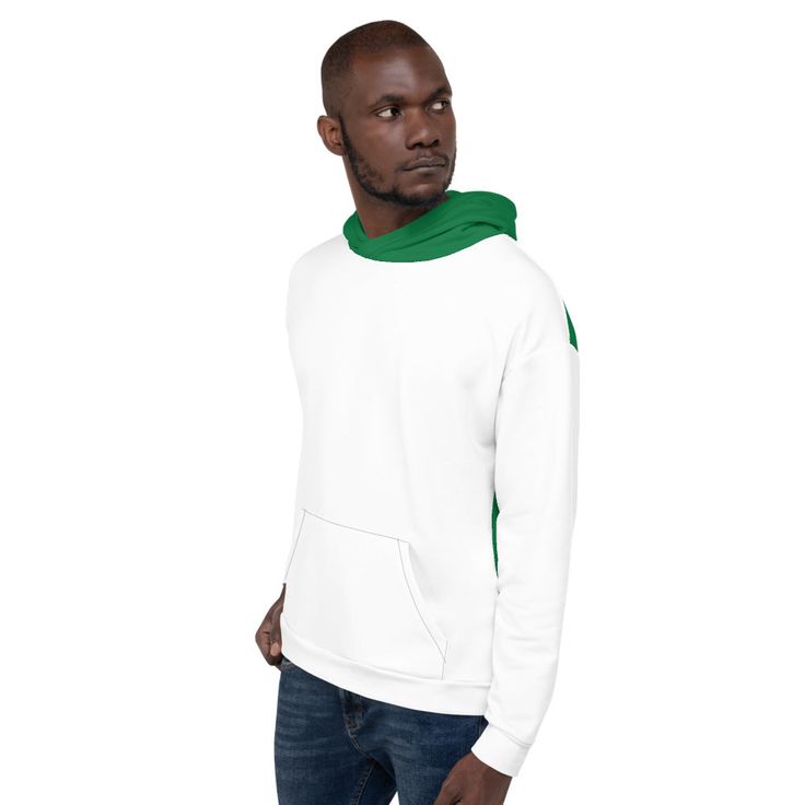 Are you fully aware of the belief in Allah and the Arab way of life? Then you certainly won't say no to this hoodie for men with the print of the Arab flag on the back. Dare to buy this Arabian hoodie. View more Saoudi Arabia clothes on page https://yvddesign.com/collections/saudi-arabia-design +++ PRODUCT DESCRIPTION +++ 70% polyester, 27% cotton, 3% elastane Fabric weight: 300 g/m² (8.85 oz/yd²) Soft exterior that feels like cotton Brushed fleece fabric on the inside Double-lined hood with des Green Hoodie With Kangaroo Pocket For Sports, Sports Hoodie With Adjustable Hood, Green Cotton Hoodie For Sports Events, Green Crew Neck Hoodie For Sports Events, Green Casual Hoodie For Sports Events, Casual Green Hoodie For Sports Events, Sporty Green Hoodie For Sports Events, Green Winter Hoodie For Sports Events, Arab Flag