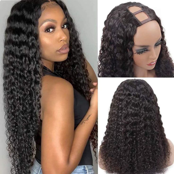 PRICES MAY VARY. Hair Material: U Part Wig Human Hair is made by 100% Brazilian Virgin Human Hair, the Hair Cut From One Young Volunteer Donation, Full Cuticle Aligned,Headband Wig is not only Soft and Comfortable but also Shiny. Deep Curly U Part Wig: New Style Fashion Wig.Easy to install.Natural Looking, Natural hair Headband Wig is Newly Designed for the next two Seasons which is Great for any Occasions and for Women of all ages; You can do many different Hairstyles with Single One U Part Wig Baby Hair Brush, Part Wigs, Half Wig, U Part Wig, U Part Wigs, U Part, Natural Wigs, Curly Human Hair Wig, Wig Human Hair