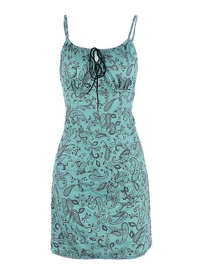 ⚡️Buy Lace Up Floral Slip Mini Dress Green S under $22.00 in Mini Dresses Online. Style: Casual, Sexy. Color: Green. Fabric Content: 100% Polyester. Fit Type: Slim fit. Sleeve Length: Sleeveless. Neckline: Crew Neck. Length: Above Knee. Design: Allover Print Detail, Tie Front Fastening, Adjustable Shoulder Straps. ✓Free Shipping on all orders over US$69. Summer Paisley Print Mini Dress For Party, Paisley Print Mini Dress For Summer Party, Summer Party Mini Dress With Paisley Print, Casual Paisley Print Mini Dress For Party, Fitted Paisley Print Summer Dress, Fitted Paisley Print Dress For Summer, Summer Paisley Print Mini Dress, Casual Fitted Mini Dress With Paisley Print, Fitted Casual Mini Dress With Paisley Print