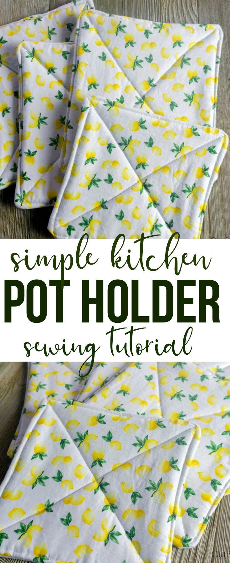 the simple kitchen pot holder sewing pattern is easy to sew, and it's perfect for beginners