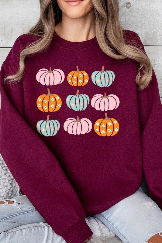 Cute Groovy Pumpkins Graphic Fleece Sweatshirts.Unisex Crew Neck Long Sleeve Sweaters Knits.Crafted from premium materials, tailored to your lifestyle, ensuring a comfortable fit for any occasion.Family Group Uniforms Birthday Party Gift Concert Festival Events.High Quality Direct To Film Printed Graphic Design.50%COTTON,50%POLYESTERNICARAGUAMade In: Nicaragua Fall Loungewear Sweatshirt, Comfortable Crew Neck Fall Sweater, Comfortable Crew Neck Sweater For Fall, Cozy Fit Crew Neck Sweatshirt For Fall, Cozy Fit Fall Sweatshirt, Purple Relaxed Fit Sweater For Fall, Comfortable Pink Long Sleeve Sweatshirt, Brown Fleece Sweatshirt For Fall, Red Fall Sweatshirt For Loungewear