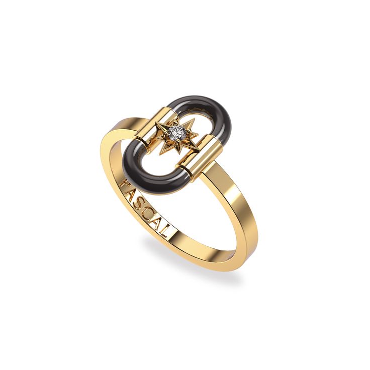 PASCAL | ELEMENT PARTY DIAMOND ENAMEL RING Enamel Ring, Enamels, Green And Black, Diamond Sizes, Black Enamel, White Diamond, Gold Vermeil, Colored Diamonds, Lab Grown Diamonds