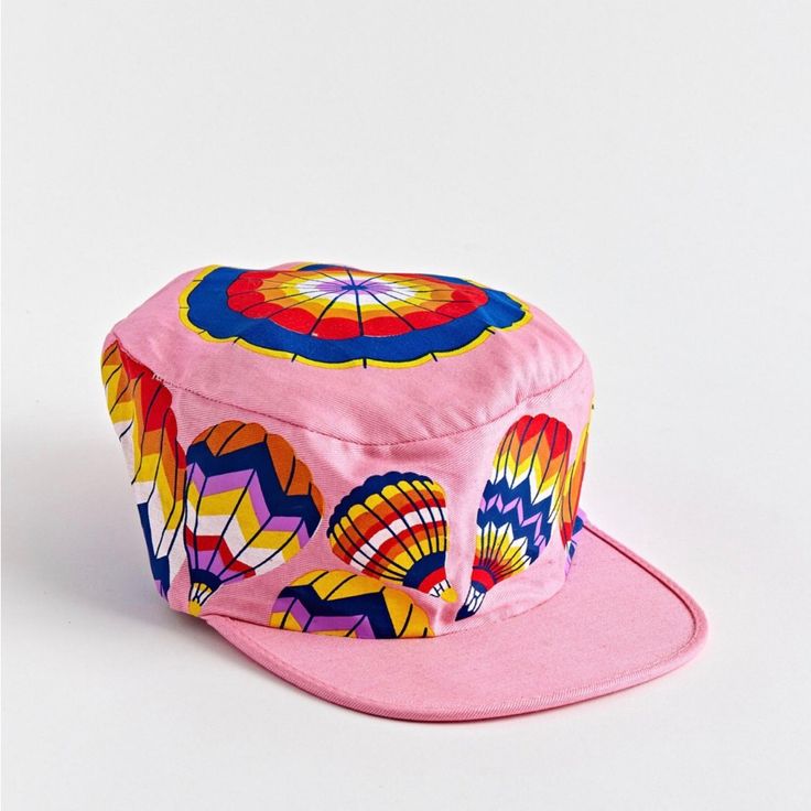 * New With Tags * Remade Vintage Style 80's 90's * Multi Color Pattern * Fitted With Elasticated Paneling At The Back Pink Hot Air Balloon, Balloon Hat, Accessories Pink, Urban Renewal, Yellow Fashion, Hot Air Balloon, Air Balloon, Hot Air, Pink Yellow