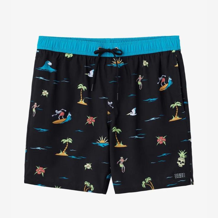 Ready for sunshine and long days at the beach or by the pool. Our trunks feature an elastic waist that's fully adjustable so you can get the perfect fit every time. Side pockets offer extra storage while the shorter outseam creates a vintage-inspired look. O'Neill Men's swim trunk 17" Outseam- well above the knee fit Hyperfreak stretch O'Neill Hyperdry Elastic waist with tunnel drawcord Hand pockets, back pocket Anti-rash hyperthread 53% Recycled Polyester, 37% Polyester, 10% Elastane Beachwear Swim Trunks With Built-in Shorts For Summer, Blue Beachwear Bottoms For Summer Activities, Blue Bottoms For Beachwear In Summer, Vacation Bottoms With Built-in Shorts And Adjustable Waist, Short Bottoms For Summer Beach Activities, Summer Bottoms For Beach Season Activities, Summer Bottoms For Beach Season, Short Beachwear Bottoms For Summer Activities, Casual Bottoms With Built-in Shorts For Summer Activities