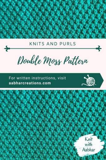 knits and purls double mess pattern for written instructions, visit