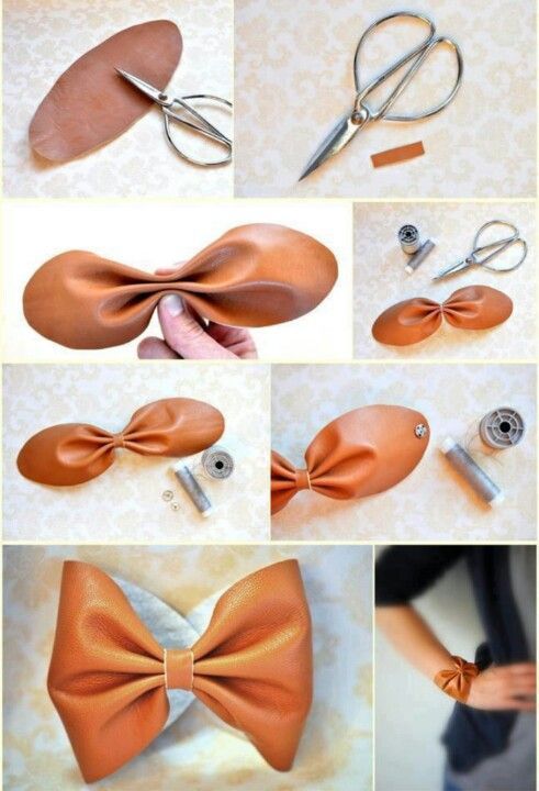 how to make a bow tie out of leather