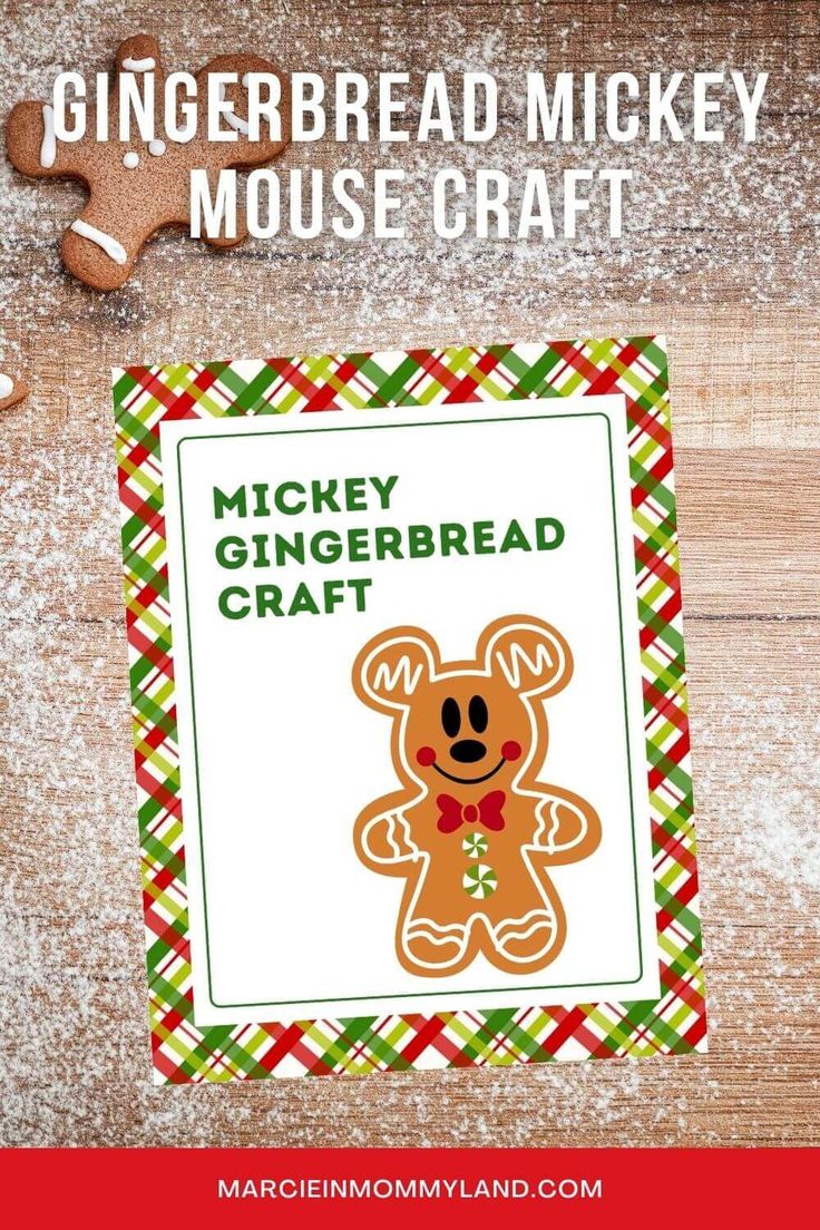 the gingerbread mickey mouse craft is shown