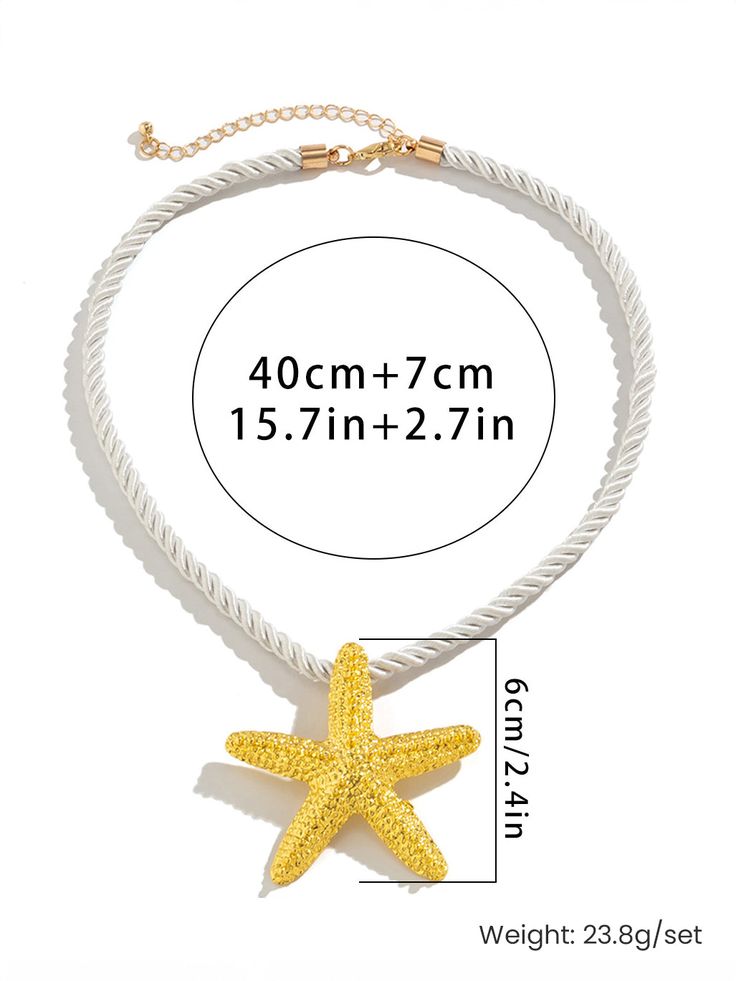 Product Details: handcraftStar fish gold necklaceSmall detail chocker Link style chainLightweight chainGold finished metalItem Type: NecklaceStyle: Art Deco, Bohemian, HippieSophisticated or fashionable: fashionableNecklace usage: travel, vacation, summer beach, daily, party, women's gift See more: Necklaces The Santorini Starfish Necklace ~ a part of our Santorini Summer collection, which captures the magic & glamour of summer. The Santorini Starfish Necklace features a bright white rope chain, Trendy Alloy Beach Jewelry, Gold Alloy Beach Jewelry, Metal Starfish Jewelry, Gold Alloy Jewelry For Beach, Summer Choker With Clavicle Chain As Gift, Star Jewelry With Lobster Clasp, Summer Clavicle Chain Choker As Gift, Gold Starfish Clavicle Chain Necklace, Gold Metal Jewelry With Starfish Charm