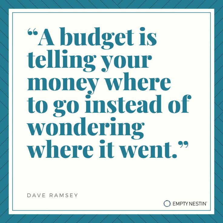 a quote that says, a budget is telling your money where to go instead of wondering where