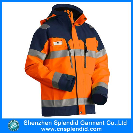 Outdoor High Visibility Safety Winter Jacket with Reflective Stripes Usage : Mining Industry, Food, Electronic, Electric power, Petroleum, Chemical, Fire. Function : Anti-Radiant Heat, Wearproof, Flame Retardant, Thermal Insulation. Function : Anti-Radiant Heat, Wearproof, Flame Retardant, Thermal Insulation, Fire Retardant. Thickness : Medium. Length : Medium Long. Material : 300d Oxford. Design : as Your Requirements. Fabric Weight : 80 Grams to 240grams. Delivery Time : 15days. Sample : Avail Mechanic Clothing, Blaklader Workwear, Mechanic Clothes, Hi Vis Workwear, Fire Clothes, Mining Industry, Tactical Wear, Safety Workwear, Farm Clothes