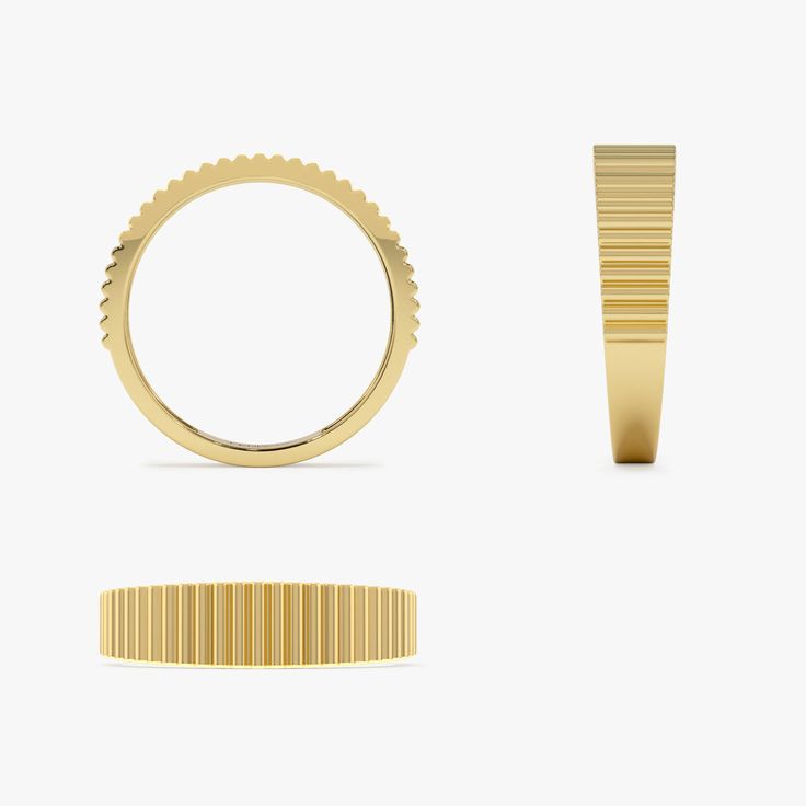 14k Fluted Textured Graduating Ring – FERKOS FJ Elegant Gold Rings With Fluted Bezel, Gold Rings With Fluted Bezel For Formal Events, Formal Gold Rings With Fluted Bezel, Gold Rings With Fluted Bezel For Wedding, 14k Gold Promise Ring With Fluted Bezel, Gold Wedding Rings With Fluted Bezel, Yellow Gold Jewelry With Fluted Bezel For Wedding, Yellow Gold Fluted Bezel Wedding Jewelry, Wedding Jewelry Yellow Gold With Fluted Bezel