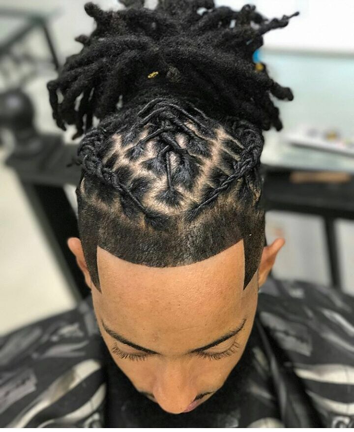 Black Male Loc Hairstyles, Men’s Loc Updo, Dreads Styles Men Short, Mens Loc Styles With Shaved Sides, Mens Long Dreadlock Styles, Dread Head Styles Men, Male Loc Updo Styles, Man Bun Loc Styles, Styled Dreads For Men