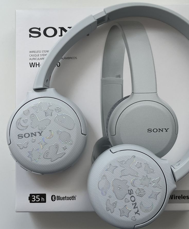 the sony headphones are on display for sale