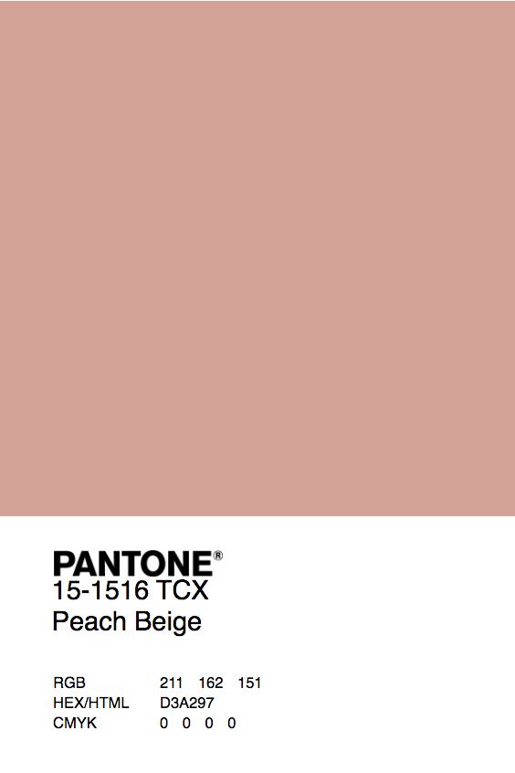 pantone's peach beige color is shown in this image