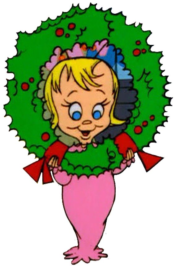 an image of a cartoon character holding a wreath