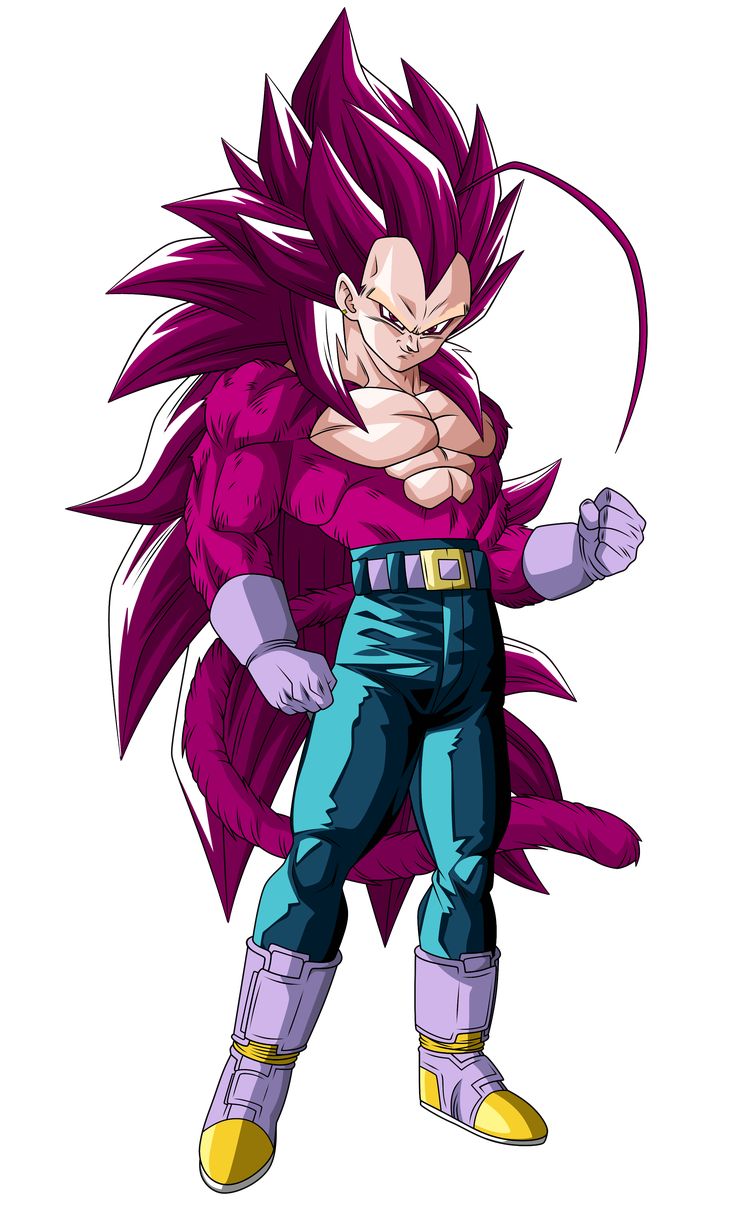 the dragon ball character is wearing blue jeans and purple shoes, while he has his arms out