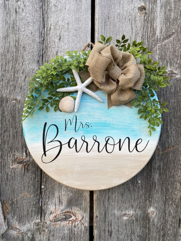 a wooden sign that says mr and mrs barone