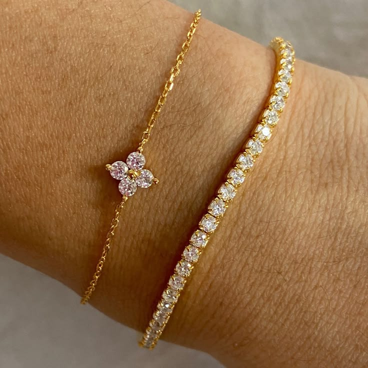 Materials 18k vermeil Cubic zirconia Gold Chain Bracelet For Women Classy, Wedding Guest Bracelet, Stacked Wrist Bracelets, Dainty Chain Bracelet, Elegant Bracelet Stack, Golden Bracelet Aesthetic, Everyday Gold Bracelet Stack, Dainty Gold Bracelet Stack, Timeless Jewelry Pieces