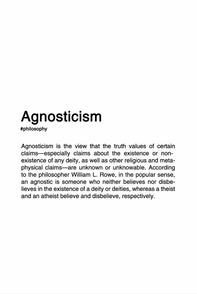 an article with the words agrosticism written in black and white on it