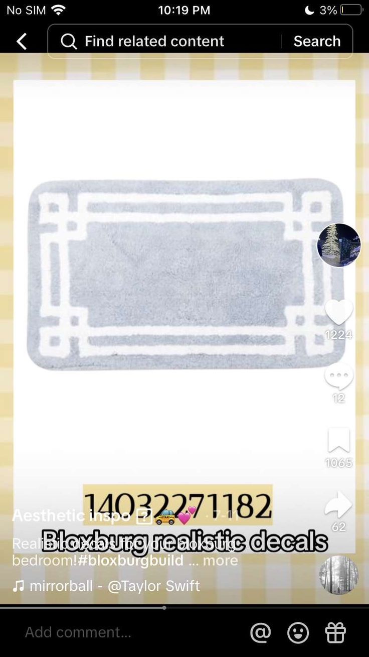 an advertisement for a bath mat on the phone