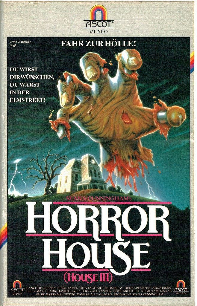 the horror movie poster for horror house, which features an image of a giant creature