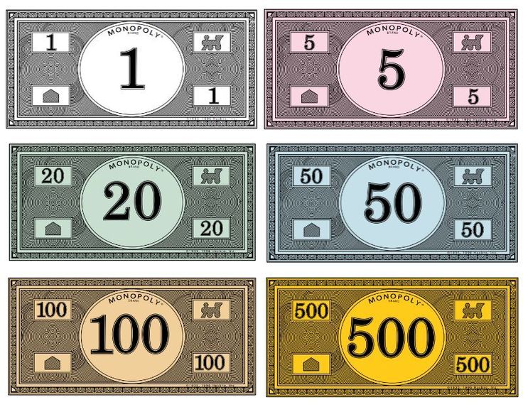 four hundred dollars with different numbers on them