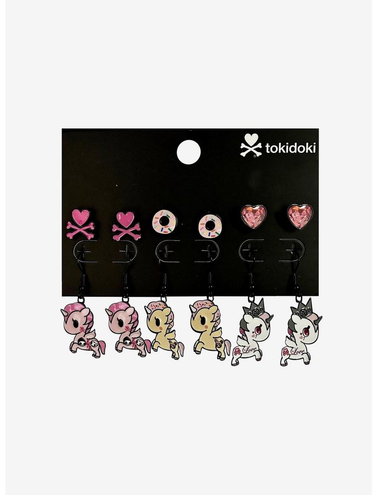 Tokidoki Unicorno Earring Set | Hot Topic Earrings Hot Topic, Tokidoki Makeup, All Out Anime, Style 2025, Bday Wishlist, Hot Topic Jewelry, Right Arrow Icon, Track Suits, Xmas Wishes