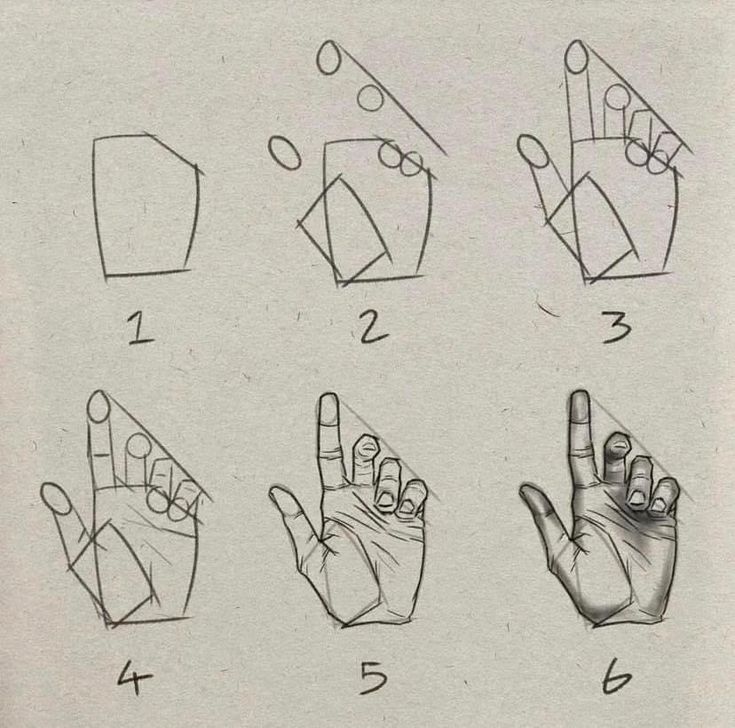 the instructions for how to draw an origami hand