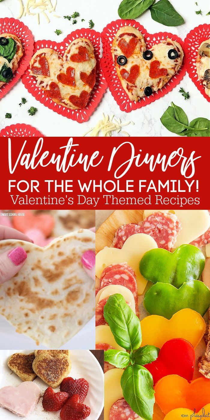 Valentine’s Day Family Dinner Ideas That Are Kid Friendly Themed Dinners Ideas, Family Valentines Dinner, Great Dinner Ideas, Themed Recipes, Family Valentines Day, Valentines Dinner, Valentine Recipes, Candy Cupcake, Valentine Dinner