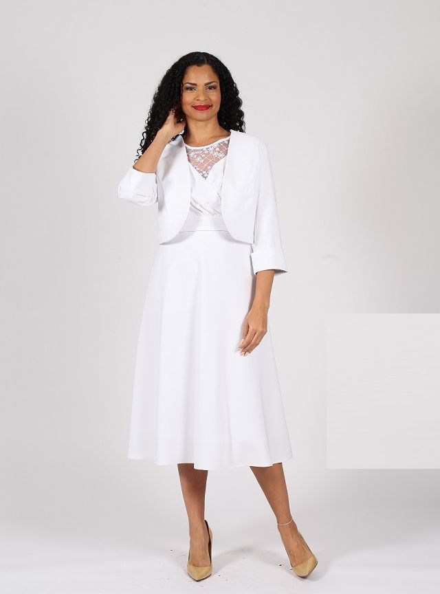 Diana 8695 2 piece Jacket Dress Colors: Pink, White Sizes: 8, 10, 12, 14, 16, 18, 20, 22, 24 White Fitted Dress With Notch Lapel, White Notch Lapel Fitted Dress, Classic Tailored Jacket Dress For Spring, Spring Wedding Fitted Jacket Dress, Tailored White Sets For Fall, White Sets For Fall Wedding, Spring Wedding Fitted Outerwear, Fitted Spring Wedding Outerwear, White Wedding Sets For Fall