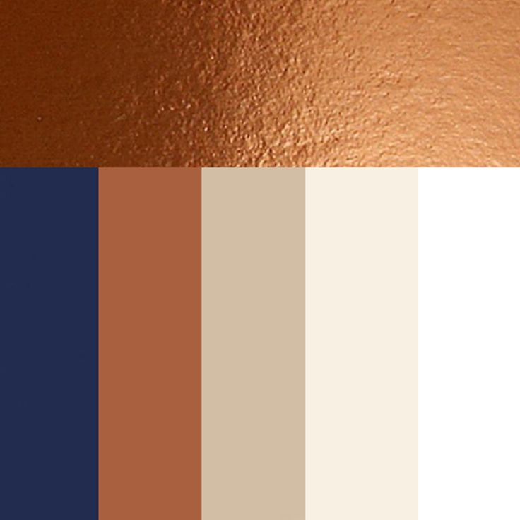 the color scheme is copper, blue, and white with some brown in it's center