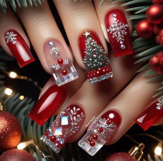 Candy hearts Valentine’s Day nails 2024 | Valentines Nail Christmas Nails2024, Gold Glitter French Tip, Coffin Nails Halloween, Navidad Nails, Best Christmas Nails, Holidays Nails, Christmas Present Nails, Glitter French Tip, Nail Art Designs Valentines