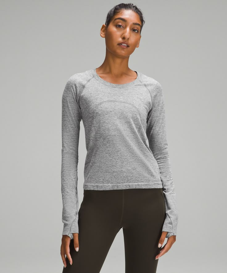 Swiftly Tech Long-Sleeve Shirt 2.0 *Race Length | Women's Long Sleeve Shirts | lululemon Lululemon Swiftly Tech Long Sleeve, Lululemon Long Sleeve, Lululemon Swiftly Tech, Lululemon Swiftly, Swiftly Tech, Short Coat Jackets, Womens Long Sleeve Shirts, Business Casual Outfits, Lululemon Women