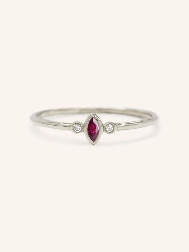 A transition of life. The season of fall is perfectly encapsulated in this marquise diamond ring. With your choice of gemstone, this dainty and minimalist ring is stunning to wear every day - alone or stacked with your other pieces. Stackable Marquise 14k Gold Rings, Marquise Birthstone Ring In 14k Gold, Marquise Cut 14k Gold Stackable Rings, Dainty Stackable Marquise Cut Rings, 14k Gold Marquise Birthstone Ring, Marquise Diamond Birthstone Ring, Marquise Ruby Ring In 14k Gold, 14k White Gold Marquise Rings, Marquise White Gold Stackable Rings Fine Jewelry