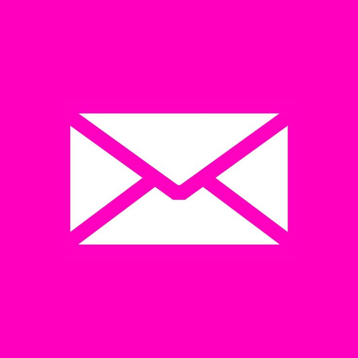 an email envelope icon on a pink background