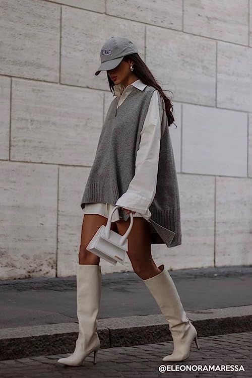 K's Amazon Page Looks Street Style, White Boots, Outfit Inspo Fall, Fall Fashion Outfits, Look Casual, Looks Style, Mode Inspiration, Winter Fashion Outfits, Outfits Casuales