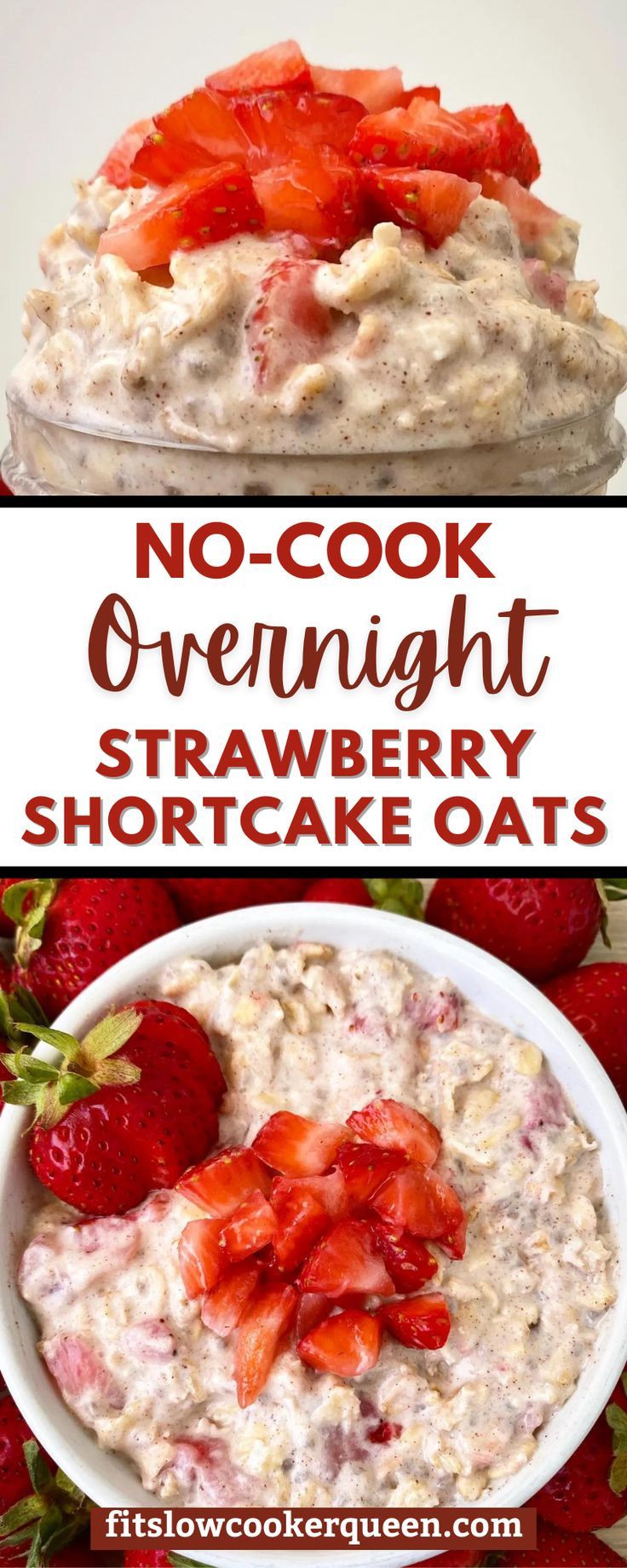 no - cook overnight strawberry shortcake oats