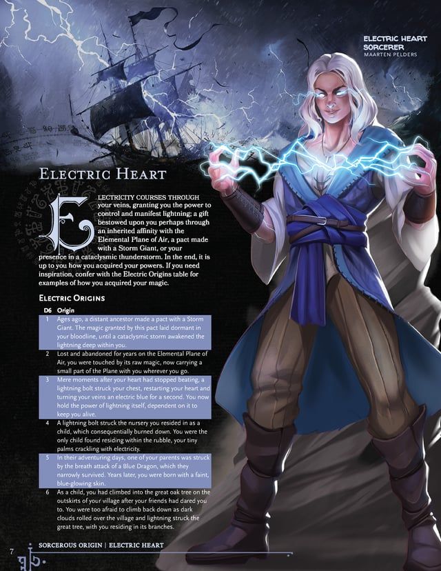 the back cover to an electronic heart book, featuring a woman with lightning in her hands