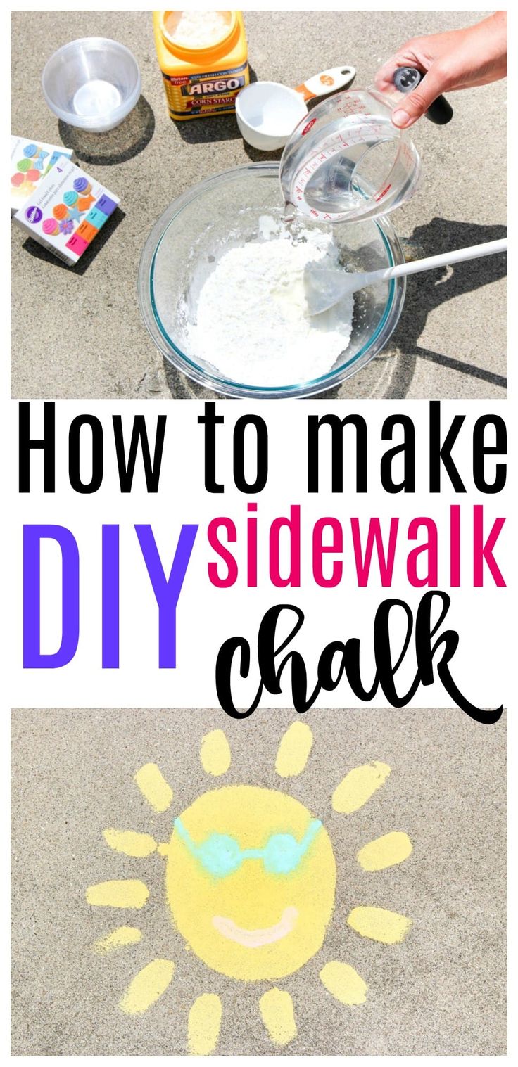 how to make diy sidewalk chalk art with the words, how to make sidewalk chalk